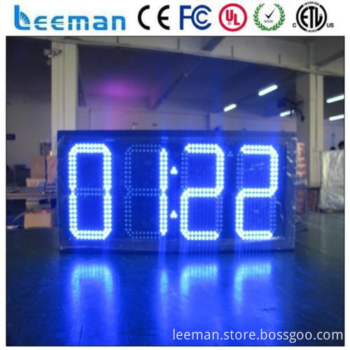 led clock time date temperature sign double-side red digital countdown timer LED Clock Display 7 Segment